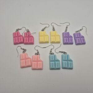 Colorful Chocolate Bar Earrings Set